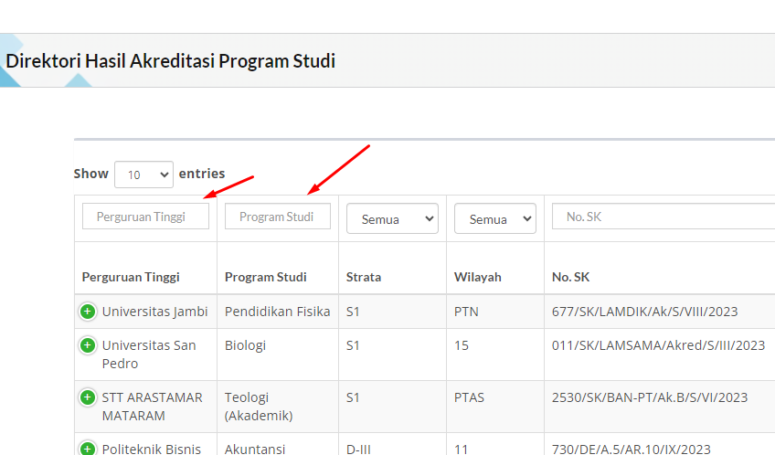 3. Tuliskan Nama Kampus dan Prodi 1