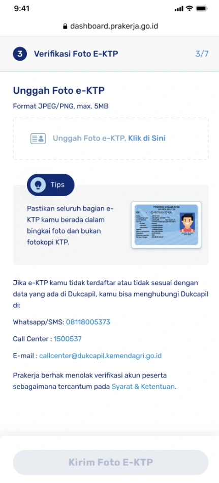 3. Lakukan Verifikasi Foto KTP