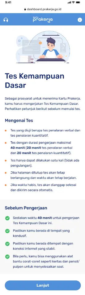 7. Lakukan Tes Motivasi Kemampuan Dasar